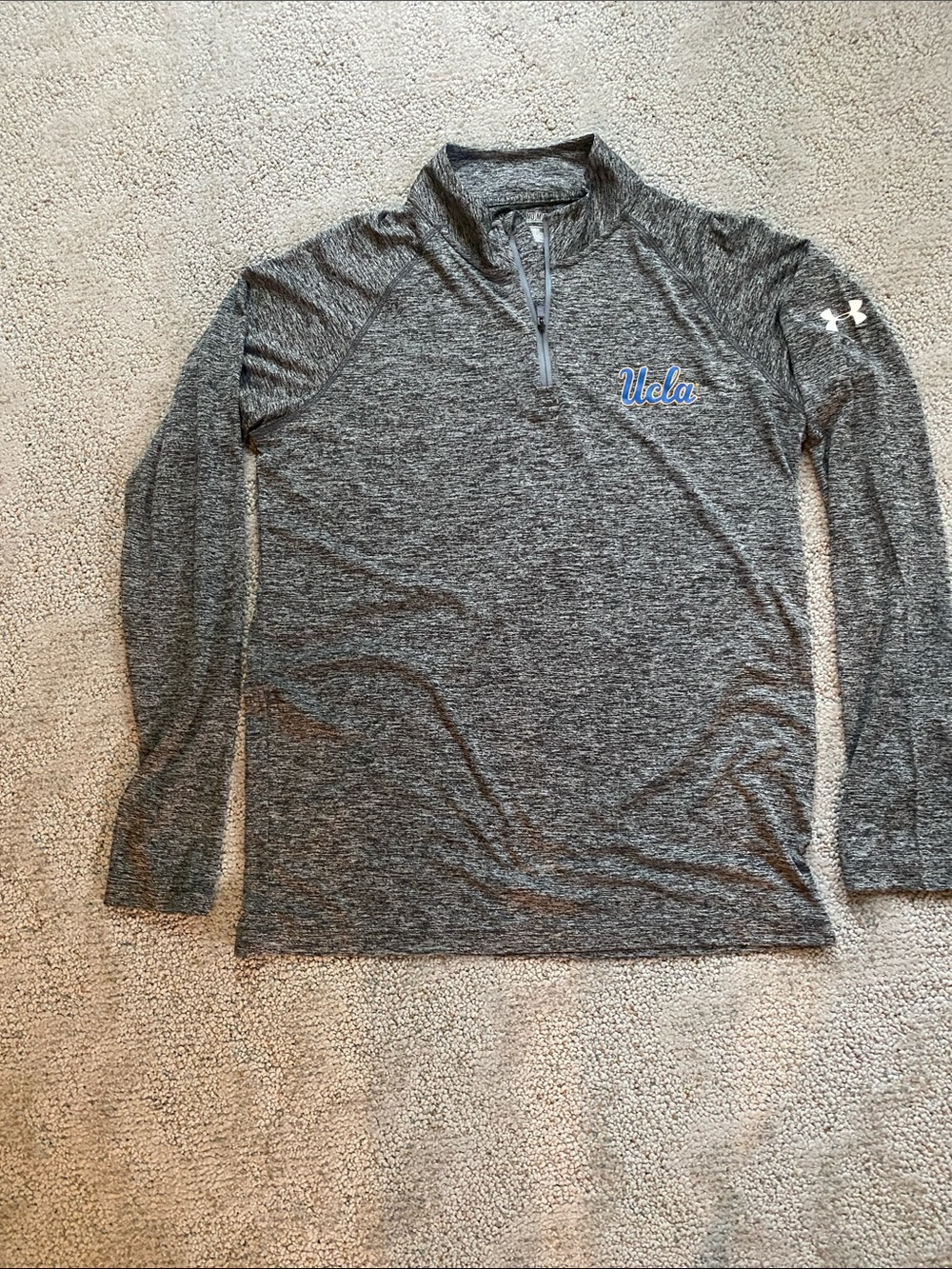 Under Armour Gray Heather UCLA Quarter-Zip Pullover